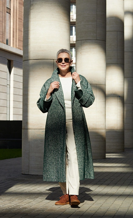  GRIOL. Пальто жен. 534339.11208.2900M Молочно-изумрудный 