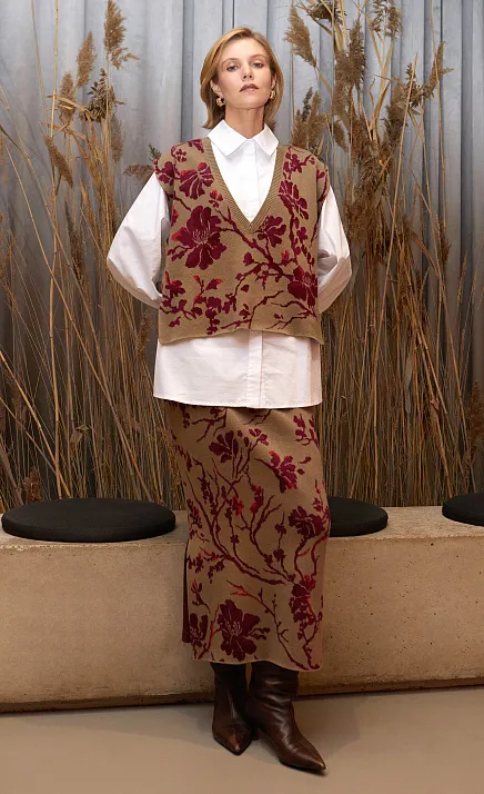  GRIOL. Юбка жен. 350123.33303.3747F Хаки 