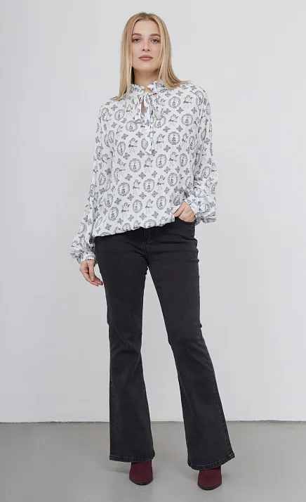 Блузка с воротником аскот GRIOL