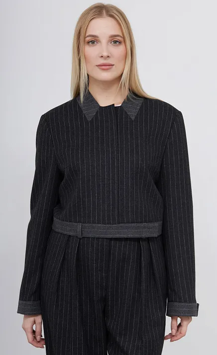  GRIOL. Жакет жен. 378220.11312.8102S Т.серый 