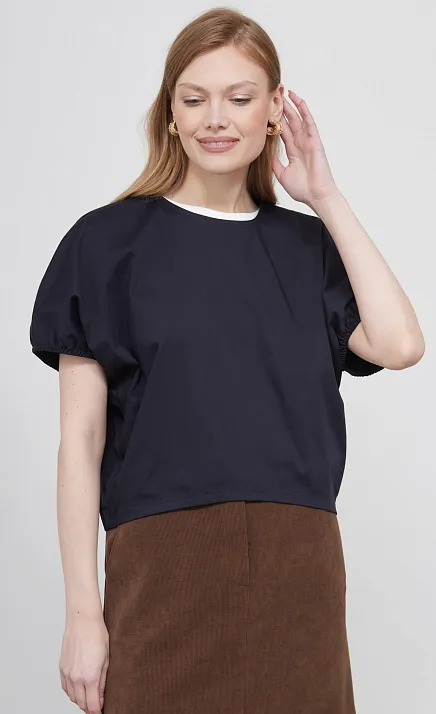 Блузка oversize из сатина GRIOL