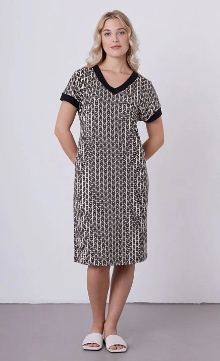  GRIOL. Туника жен. К696401 К.набивка,черный 