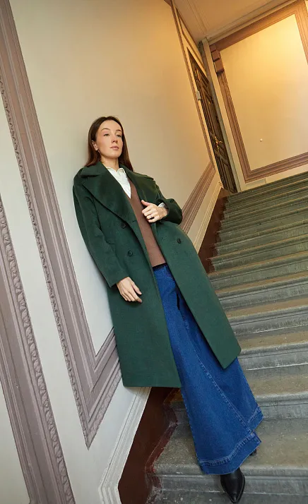 GRIOL. Пальто жен. 534390.11208.2900N Изумрудный GRIOL GRIOL. Пальто жен. 534390.11208.2900N Изумрудный