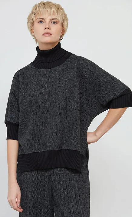  GRIOL. Джемпер жен. 310378.09312.7382Y Серо-черный 