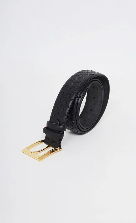  GRIOL. Комплект Ремень поясной РЖДТЕЛ35-105/1 плетенка  Черный 