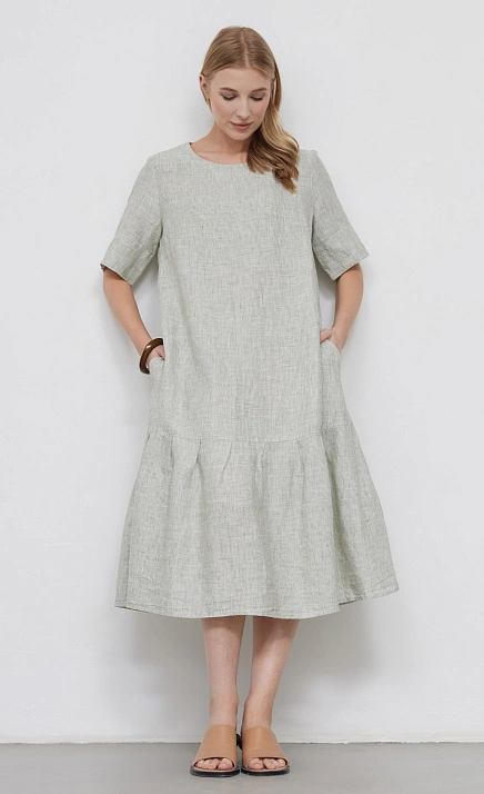  GRIOL. Платье жен. 367763.37312.0235S Бело зеленый 