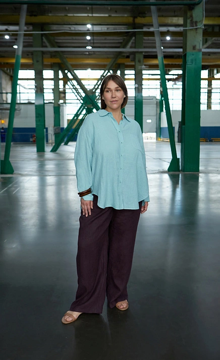 Рубашка изо льна и хлопка GRIOL