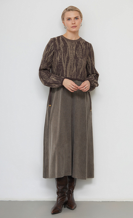 GRIOL. Платье жен. 360271.33312.3406YM Темно-бежевый GRIOL GRIOL. Платье жен. 360271.33312.3406YM Темно-бежевый