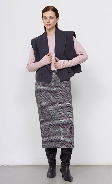 GRIOL. Юбка жен. 350060.03313.7347P Серо-розовый GRIOL GRIOL. Юбка жен. 350060.03313.7347P Серо-розовый