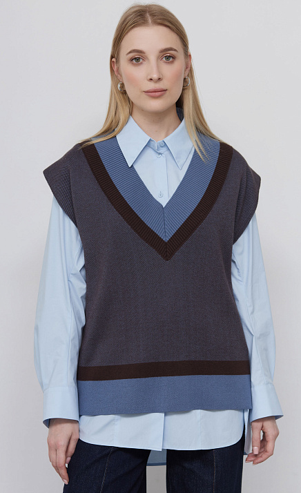 GRIOL. Жилет жен. 380077.33303.5716Y Голубой GRIOL GRIOL. Жилет жен. 380077.33303.5716Y Голубой