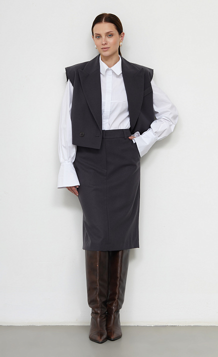 GRIOL. Юбка жен. 358412.11312.7600N Тёмно-серый GRIOL GRIOL. Юбка жен. 358412.11312.7600N Тёмно-серый