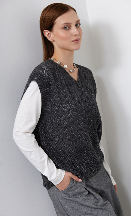 GRIOL. Жилет жен. 380108.05303.7700N Темно-серый GRIOL GRIOL. Жилет жен. 380108.05303.7700N Темно-серый