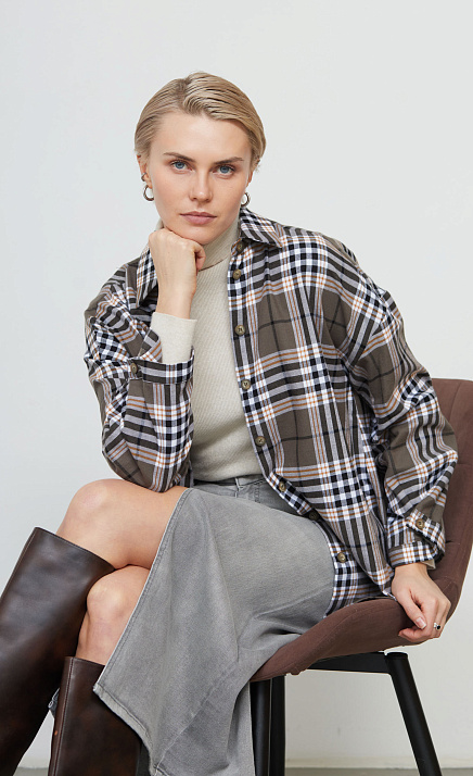 Рубашка фланелевая в клетку GRIOL Рубашка фланелевая в клетку GRIOL