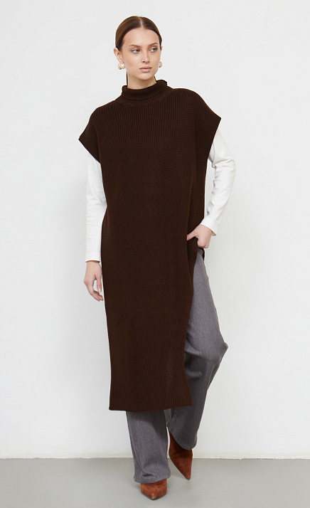 GRIOL. Жилет жен. 380086.01303.1000N Т.коричневый GRIOL GRIOL. Жилет жен. 380086.01303.1000N Т.коричневый