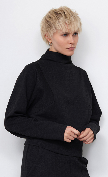 GRIOL. Джемпер жен. 311120.6_313.8200M Темно-серый меланж GRIOL GRIOL. Джемпер жен. 311120.6_313.8200M Темно-серый меланж