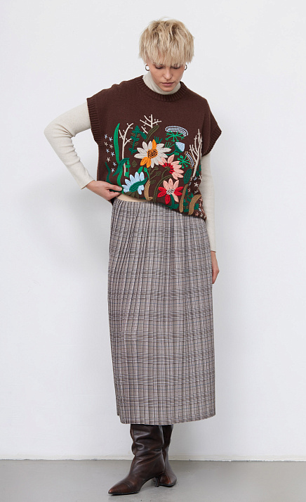 GRIOL. Юбка жен. 350111.03312.0301P Коричневый GRIOL GRIOL. Юбка жен. 350111.03312.0301P Коричневый