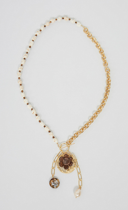 GRIOL. Колье Кофейный остров Коричневый GRIOL GRIOL. Колье Кофейный остров Коричневый