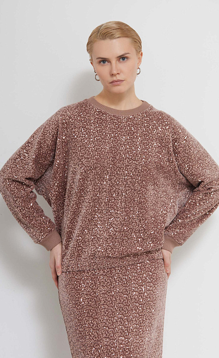 GRIOL. Джемпер жен. 311003НП.6_313.0505L Розово-бежевый GRIOL GRIOL. Джемпер жен. 311003НП.6_313.0505L Розово-бежевый